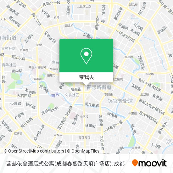蓝赫依舍酒店式公寓(成都春熙路天府广场店)地图