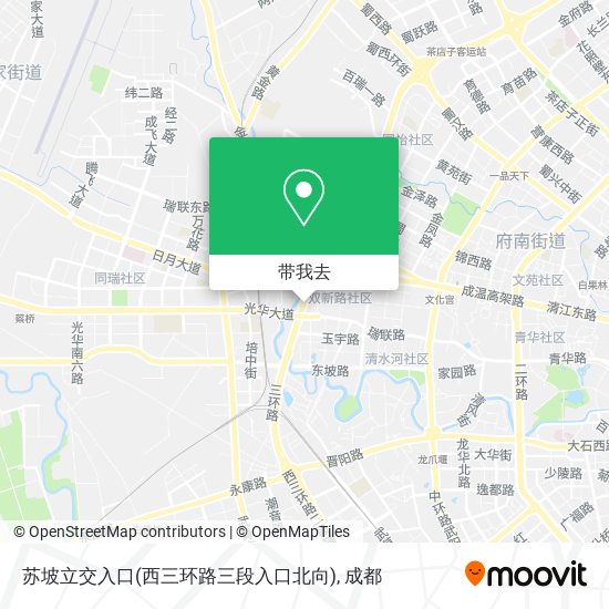 苏坡立交入口(西三环路三段入口北向)地图