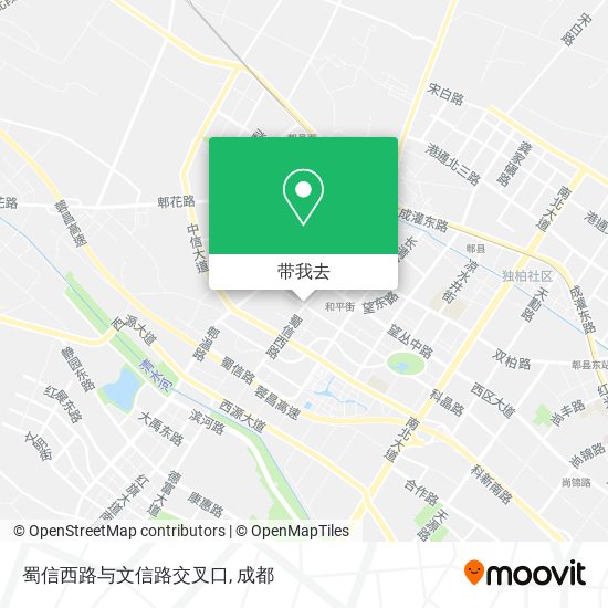 蜀信西路与文信路交叉口地图