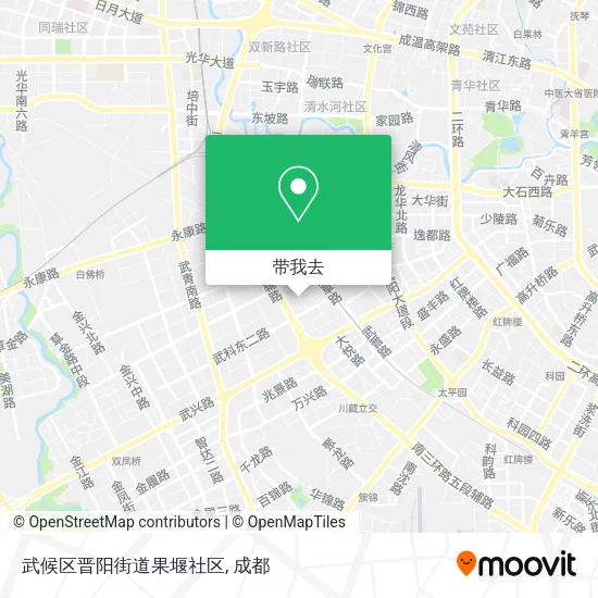 武候区晋阳街道果堰社区地图