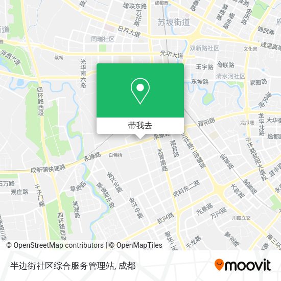 半边街社区综合服务管理站地图