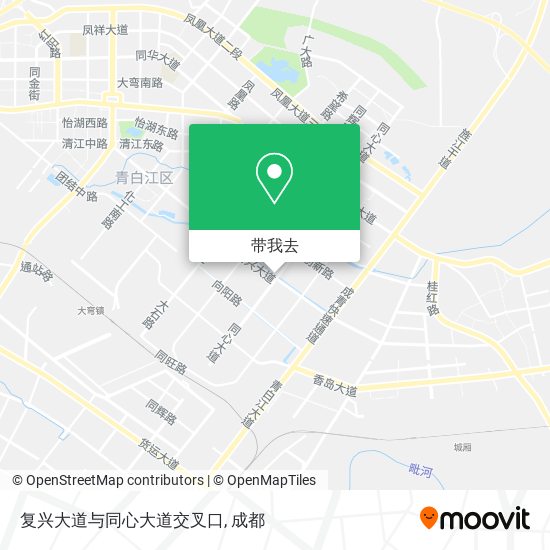 复兴大道与同心大道交叉口地图