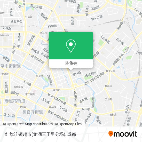 红旗连锁超市(龙湖三千里分场)地图