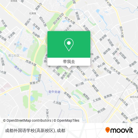 成都外国语学校(高新校区)地图