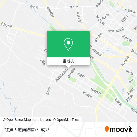 红旗大道南段辅路地图