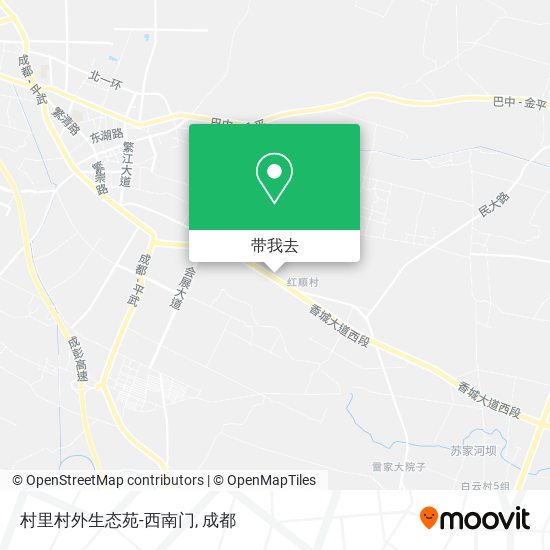 村里村外生态苑-西南门地图