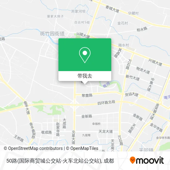 50路(国际商贸城公交站-火车北站公交站)地图
