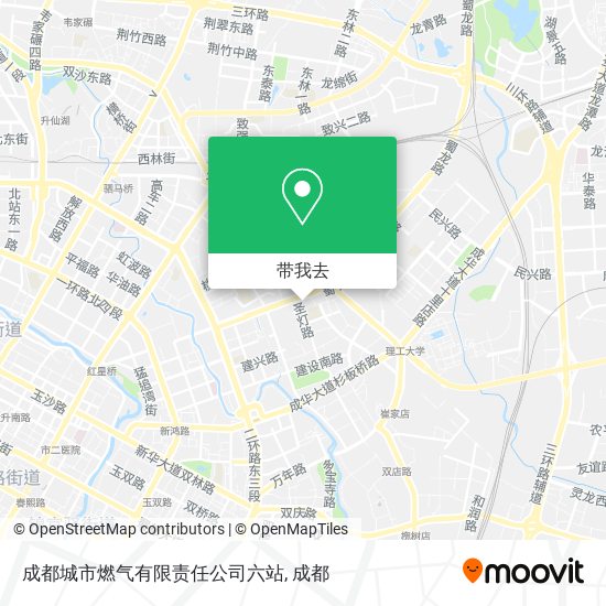 成都城市燃气有限责任公司六站地图