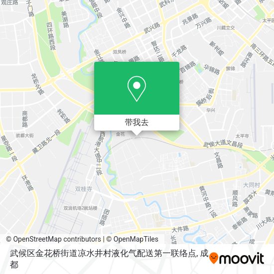 武候区金花桥街道凉水井村液化气配送第一联络点地图