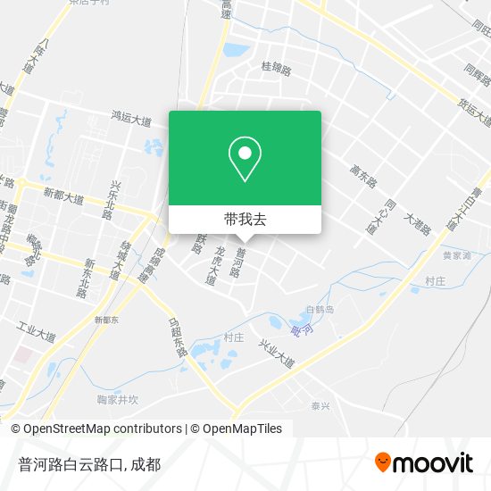 普河路白云路口地图