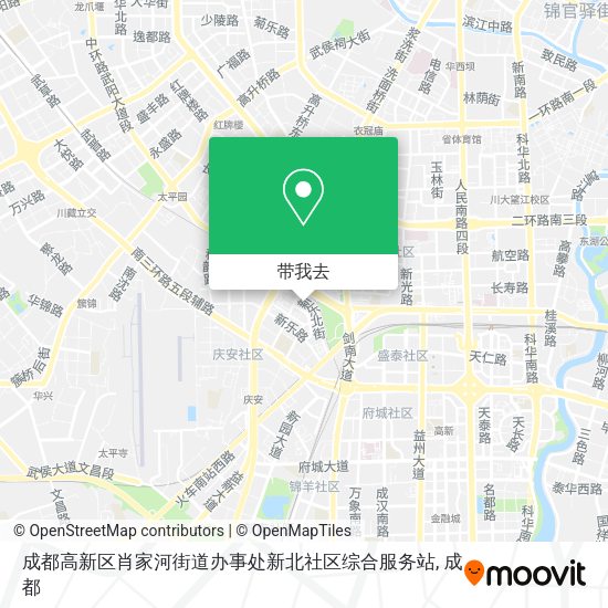 成都高新区肖家河街道办事处新北社区综合服务站地图