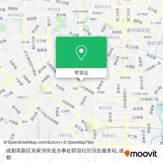成都高新区肖家河街道办事处联谊社区综合服务站地图