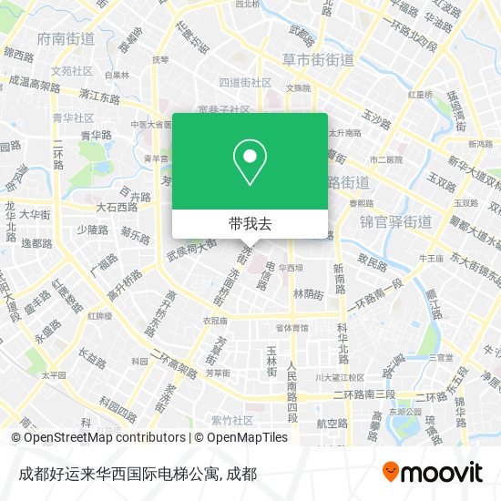 成都好运来华西国际电梯公寓地图