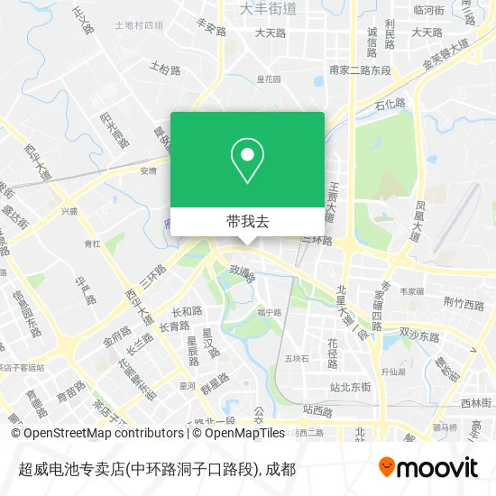 超威电池专卖店(中环路洞子口路段)地图