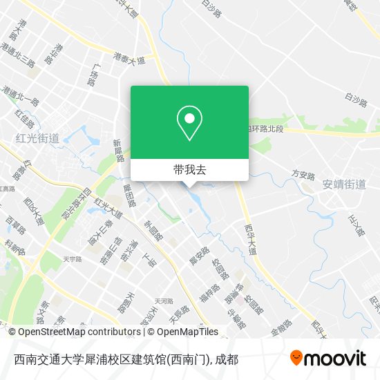 西南交通大学犀浦校区建筑馆(西南门)地图