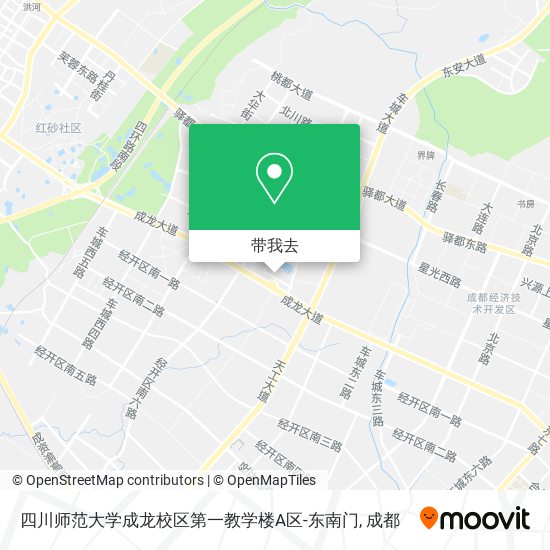 四川师范大学成龙校区第一教学楼A区-东南门地图