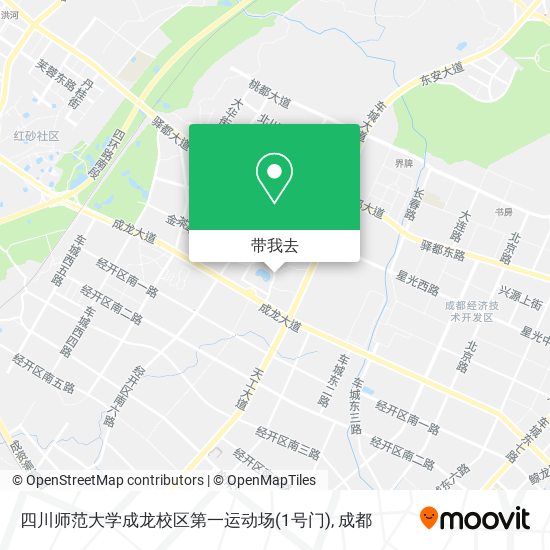 四川师范大学成龙校区第一运动场(1号门)地图