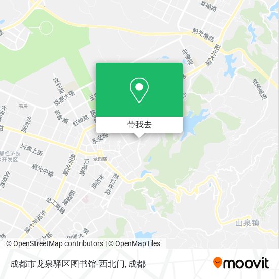 成都市龙泉驿区图书馆-西北门地图