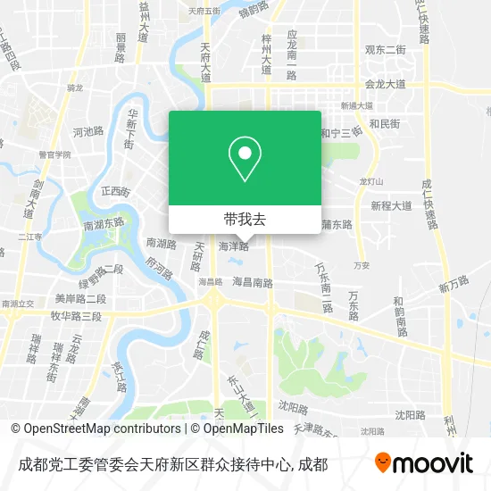 成都党工委管委会天府新区群众接待中心地图