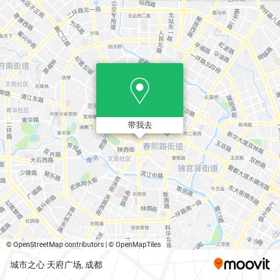 城市之心 天府广场地图