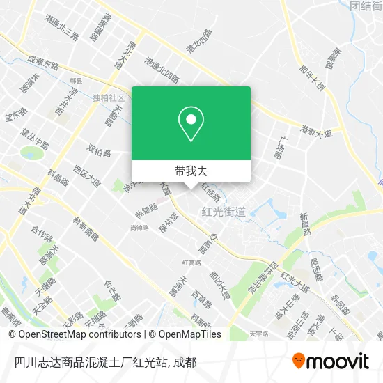 四川志达商品混凝土厂红光站地图