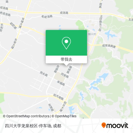 四川大学龙泉校区-停车场地图