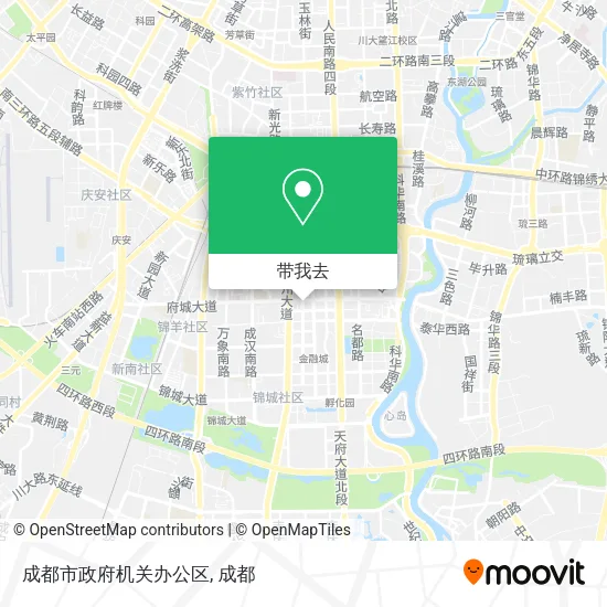 成都市政府机关办公区地图