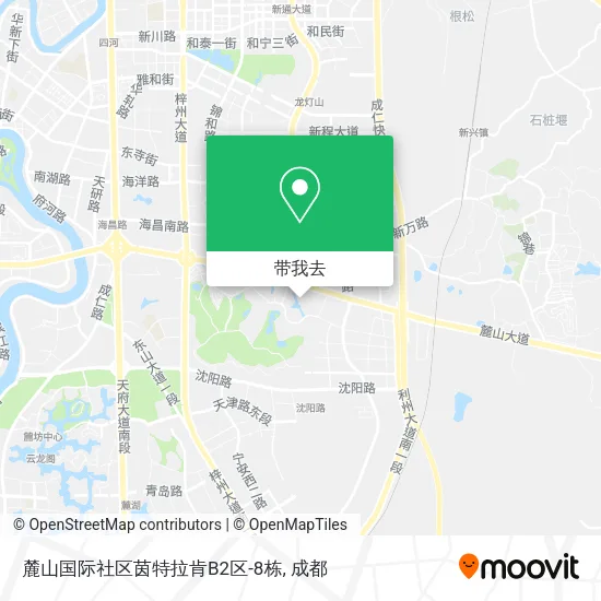 麓山国际社区茵特拉肯B2区-8栋地图