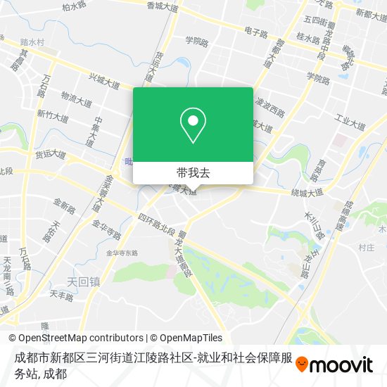 成都市新都区三河街道江陵路社区-就业和社会保障服务站地图
