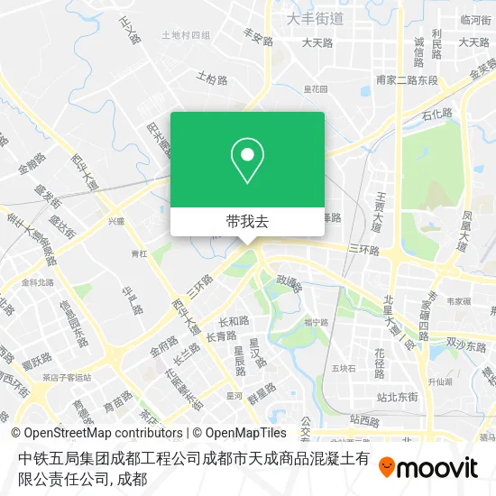 中铁五局集团成都工程公司成都市天成商品混凝土有限公责任公司地图