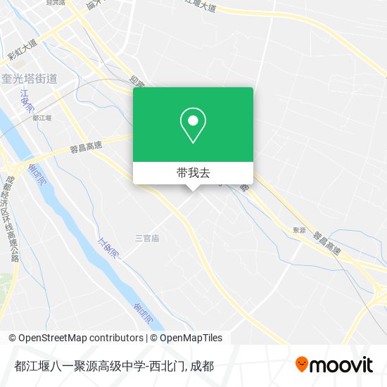 都江堰八一聚源高级中学-西北门地图