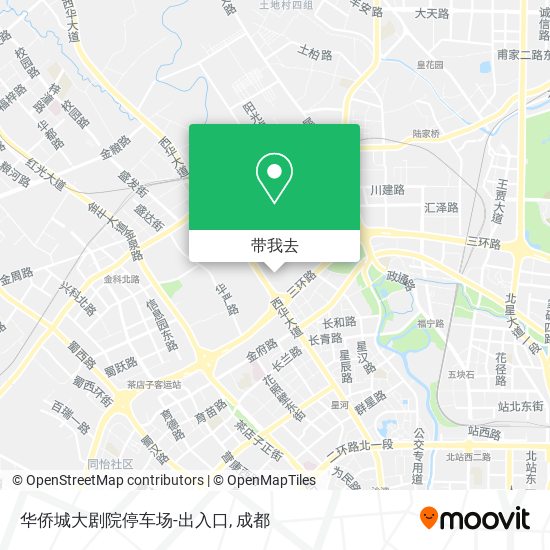 华侨城大剧院停车场-出入口地图