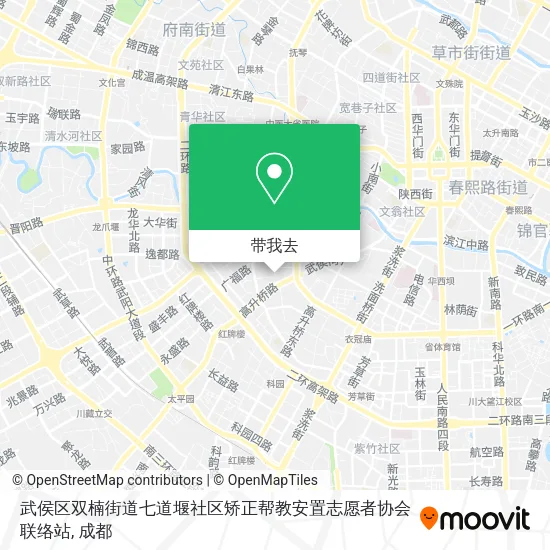 武侯区双楠街道七道堰社区矫正帮教安置志愿者协会联络站地图