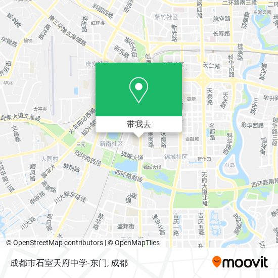 成都市石室天府中学-东门地图