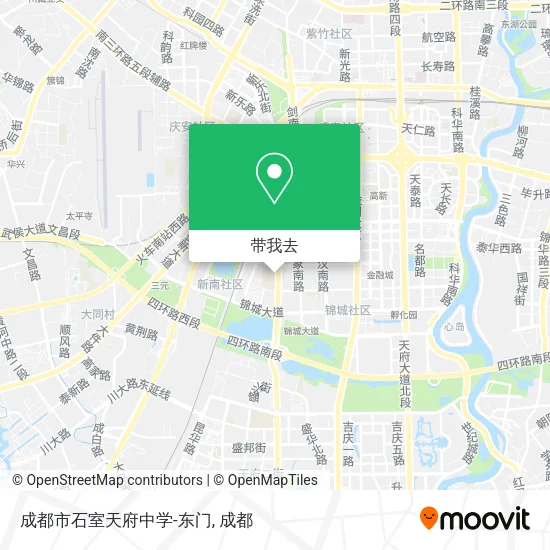 成都市石室天府中学-东门地图