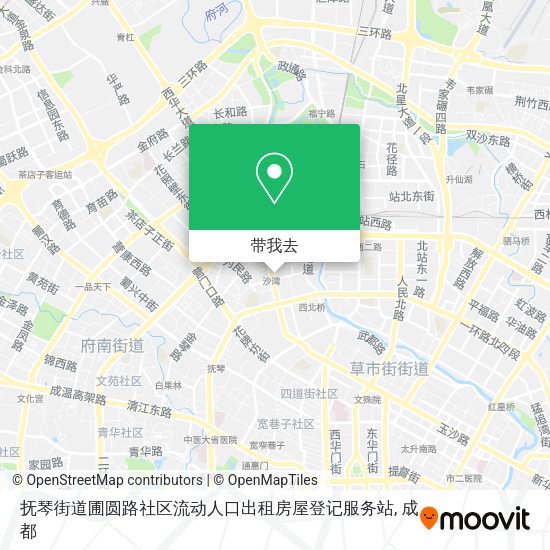 抚琴街道圃圆路社区流动人口出租房屋登记服务站地图