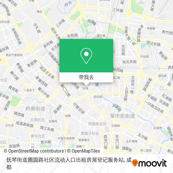 抚琴街道圃圆路社区流动人口出租房屋登记服务站地图