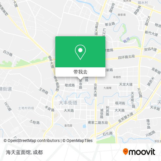海天蓝面馆地图