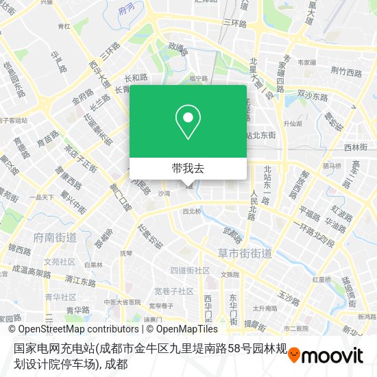 国家电网充电站(成都市金牛区九里堤南路58号园林规划设计院停车场)地图