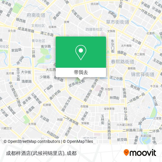 成都梓酒店(武候祠锦里店)地图