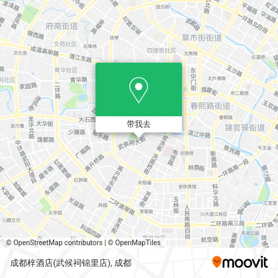 成都梓酒店(武候祠锦里店)地图