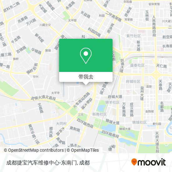 成都捷宝汽车维修中心-东南门地图