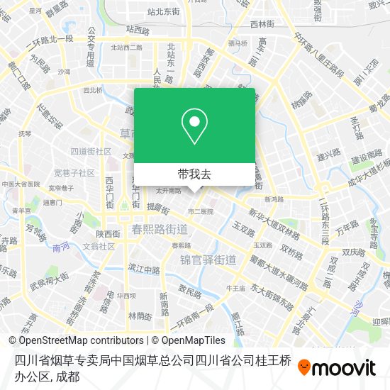 四川省烟草专卖局中国烟草总公司四川省公司桂王桥办公区地图