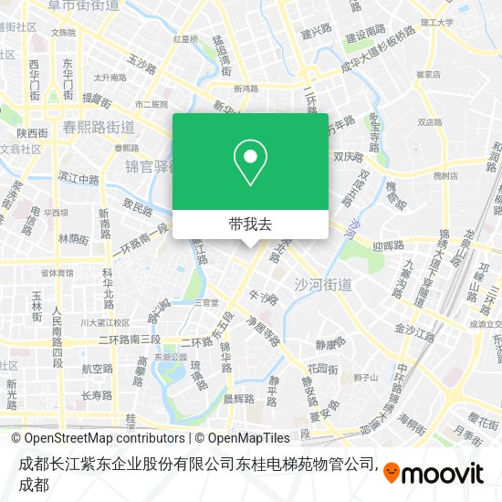 成都长江紫东企业股份有限公司东桂电梯苑物管公司地图