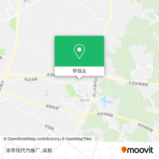 洛带现代汽修厂地图
