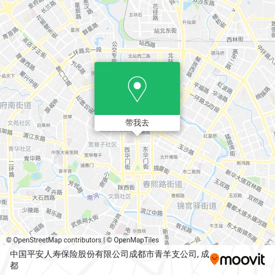 中国平安人寿保险股份有限公司成都市青羊支公司地图