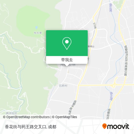 香花街与药王路交叉口地图