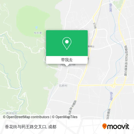 香花街与药王路交叉口地图
