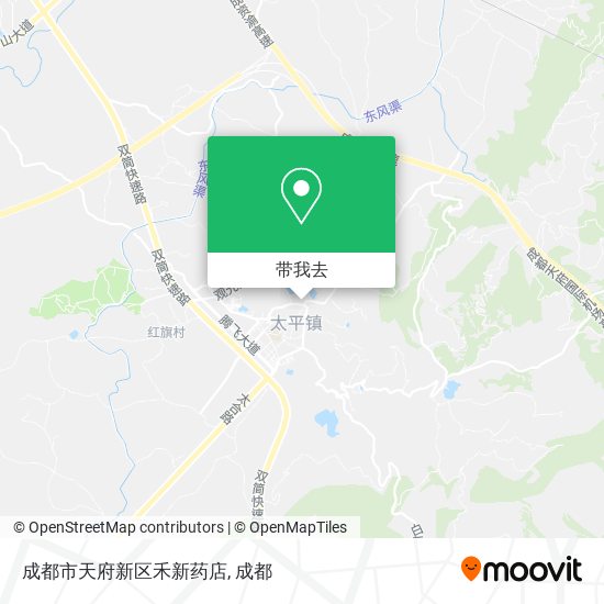 成都市天府新区禾新药店地图