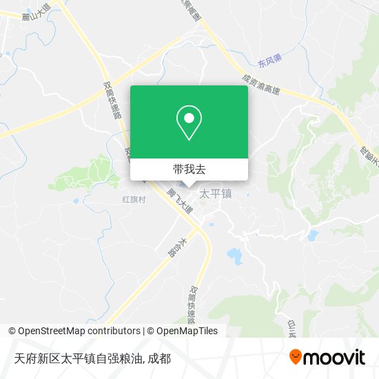 天府新区太平镇自强粮油地图